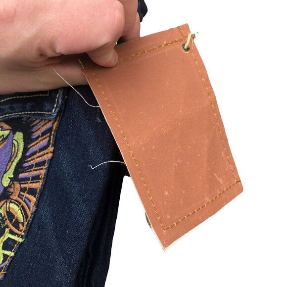 Brand New Vintage True Religion Embroidered Jeans Size 36 JOEY Blue - Picture 6 of 12